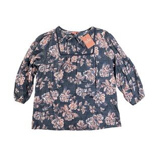 Ilya Women's Floral Boho Peasant Top 3/4 Sleeve